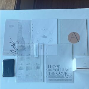 Cloth and Paper Minimalist Stationery Set with Calendar and Insert Bundle